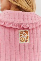 Lekka kurtka pikowana Rosy Blush