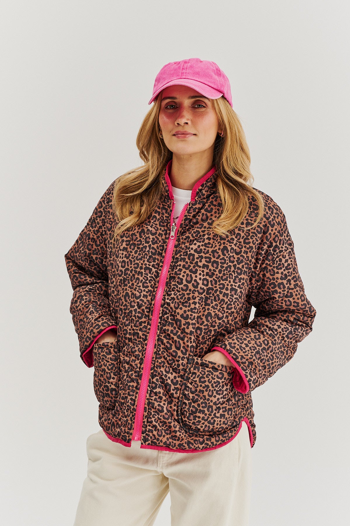 Kurtka dwustronna Pink Cheetah
