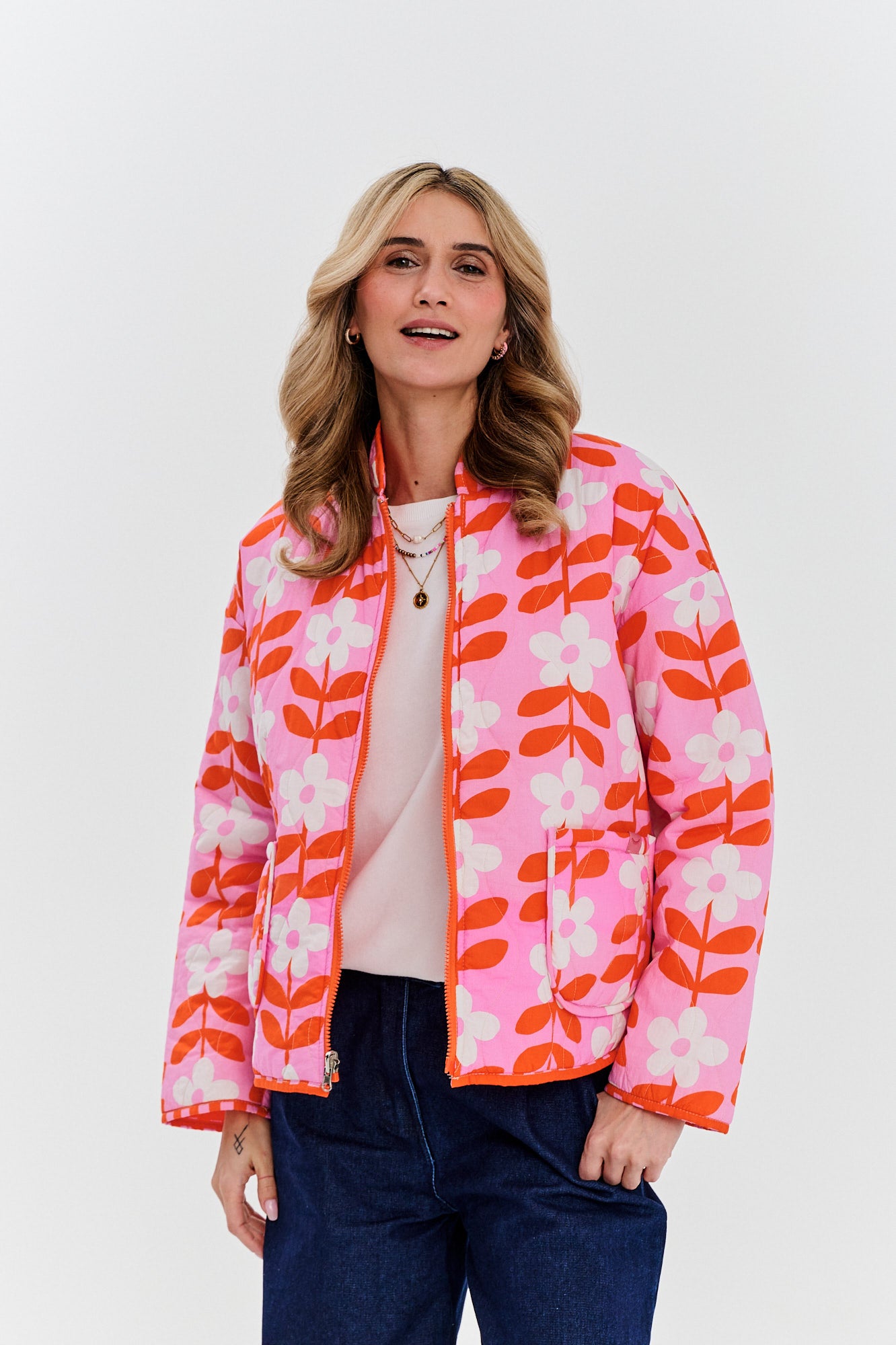 Kurtka dwustronna Peachy Bloom