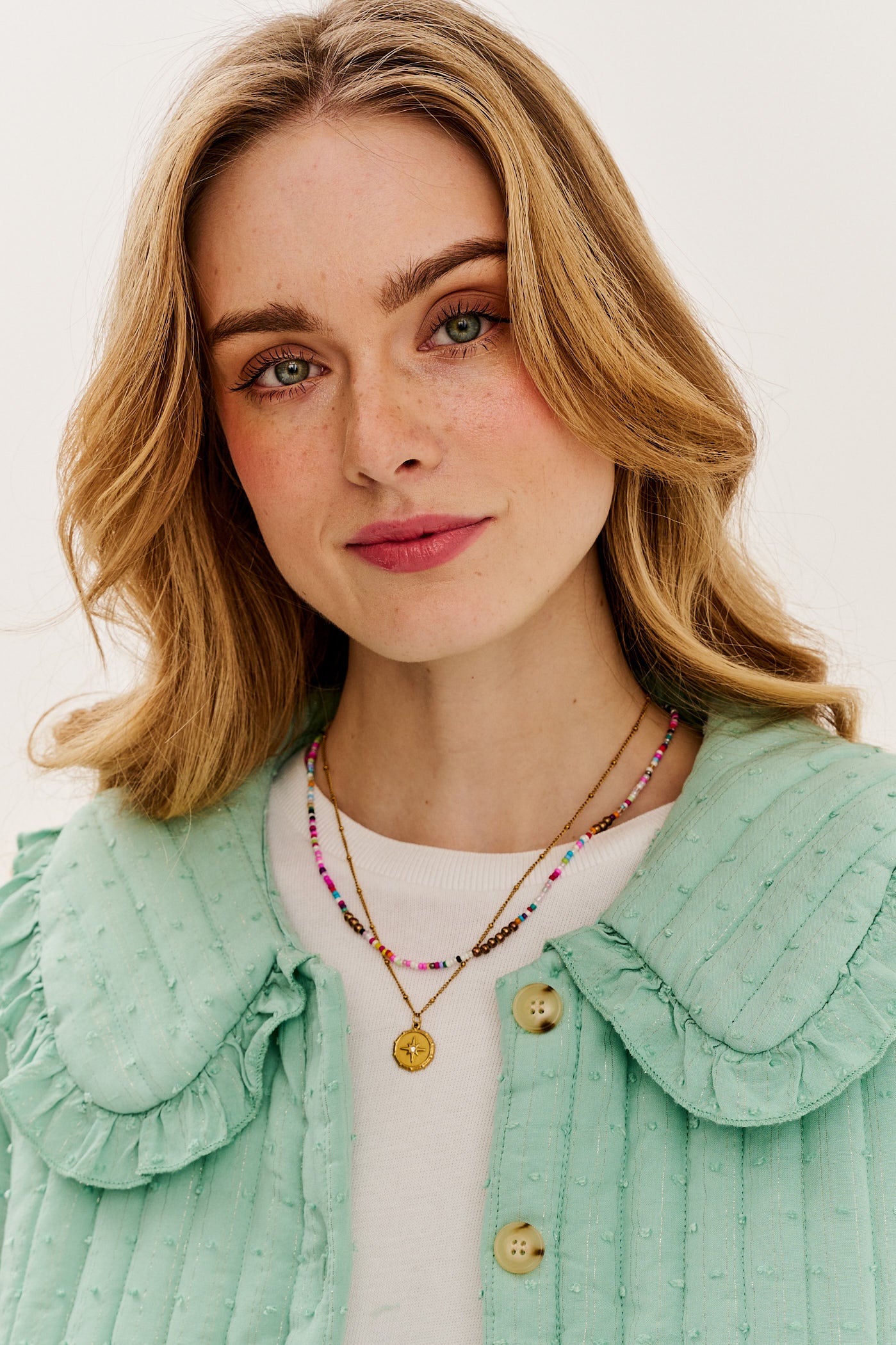 Lekka kurtka pikowana Pistachio Blush