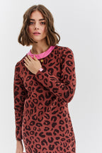 Sukienka dzianinowa Modern Leopard