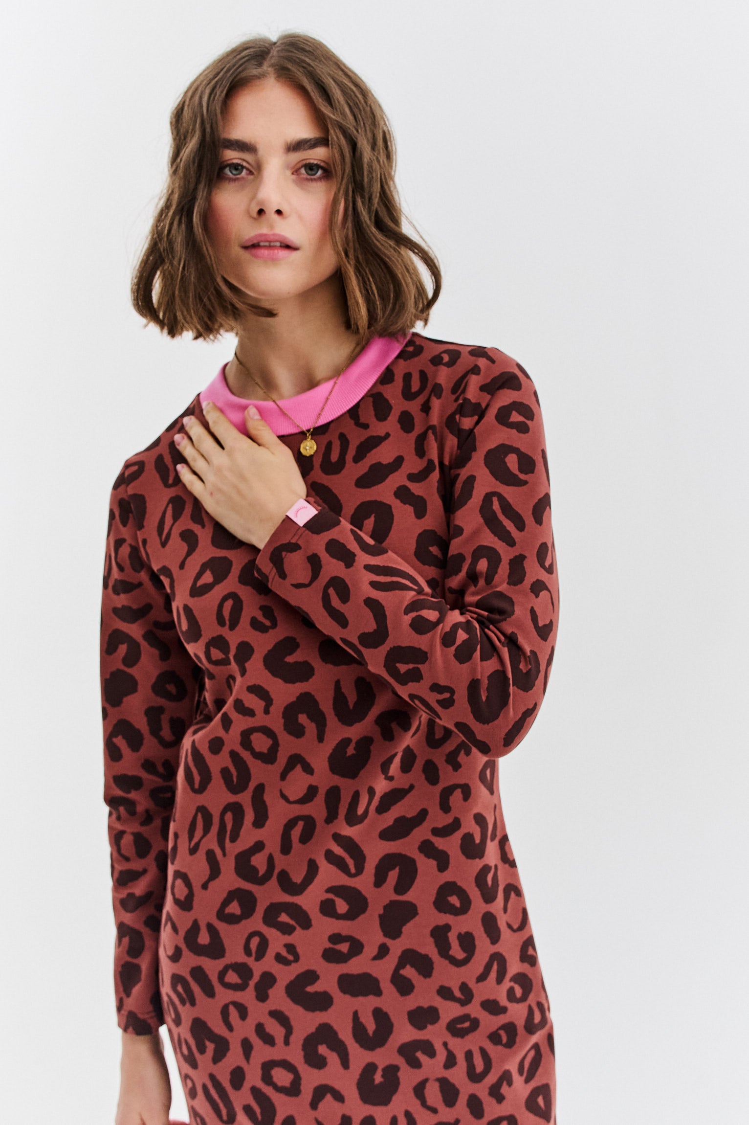 Sukienka dzianinowa Modern Leopard