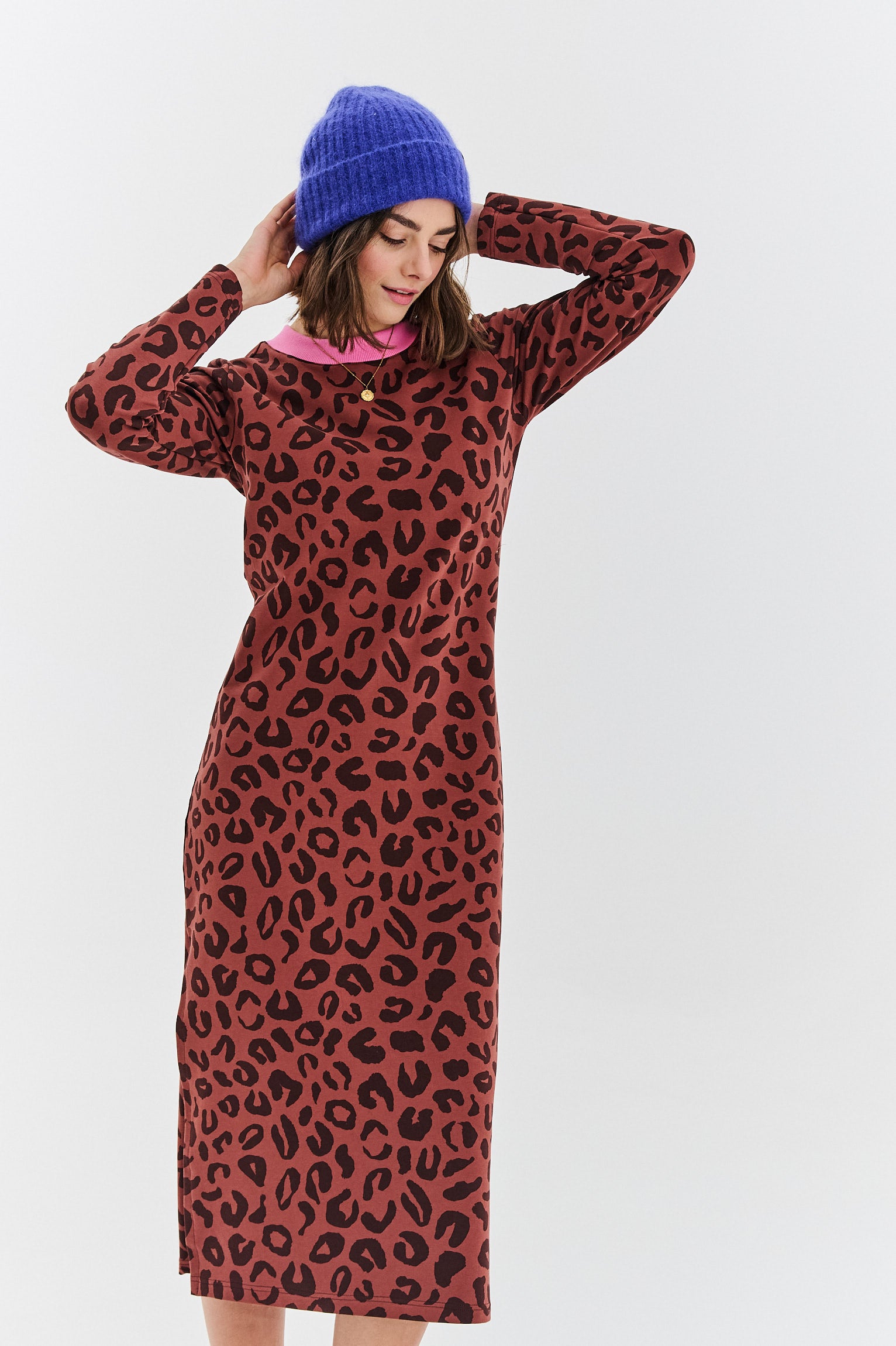 Sukienka dzianinowa Modern Leopard