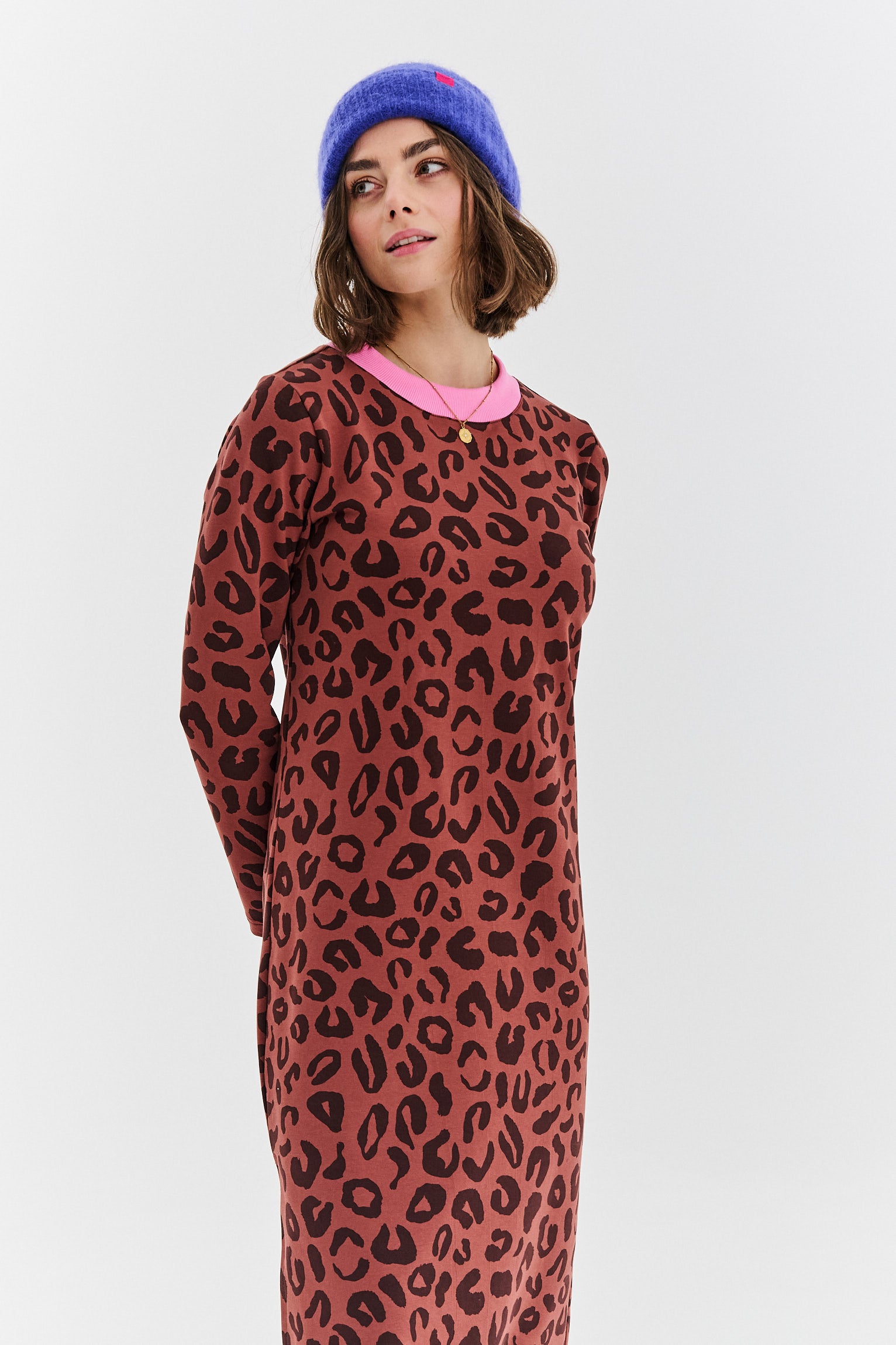 Sukienka dzianinowa Modern Leopard