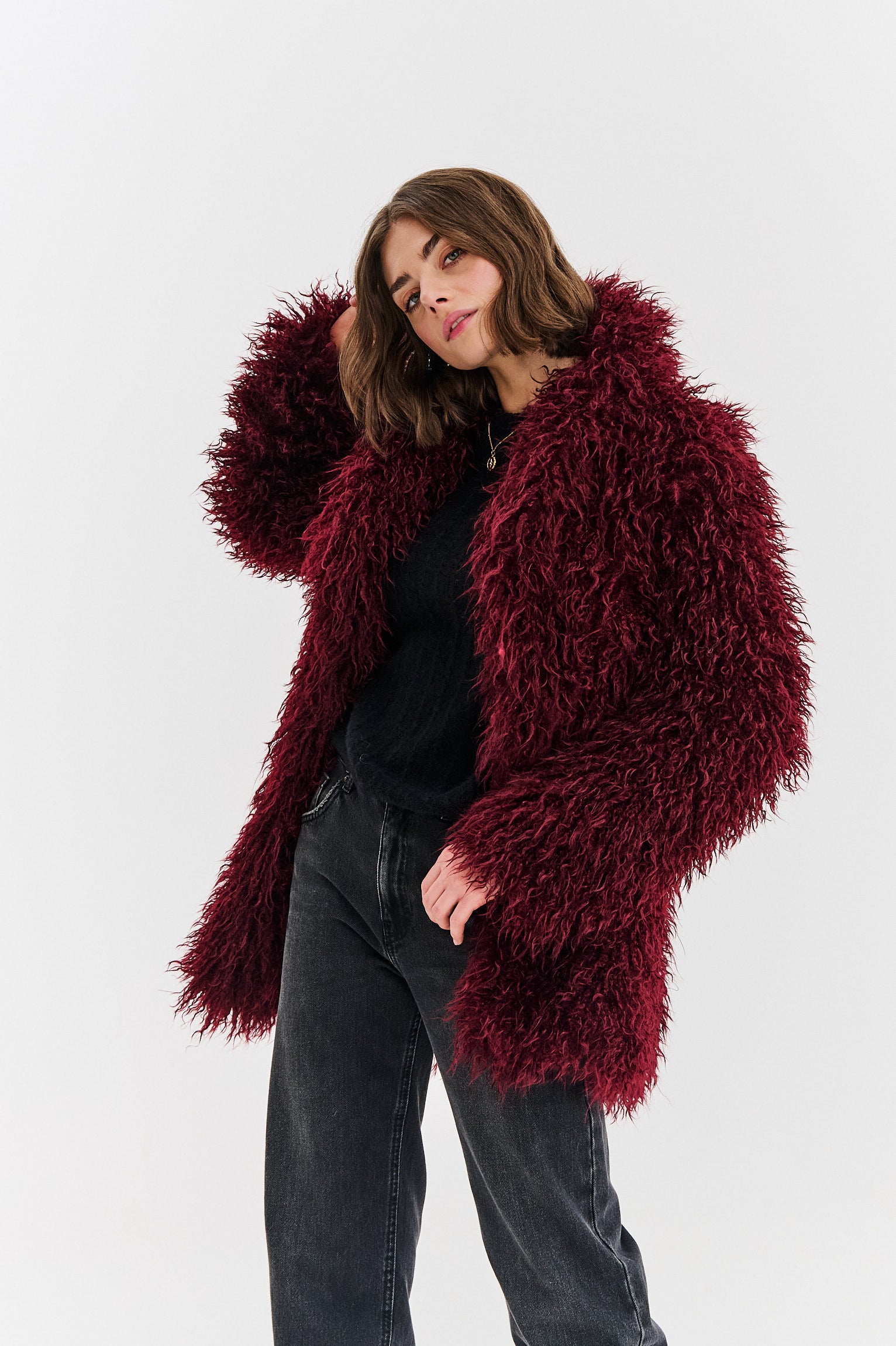Kurtka ze sztucznego futerka Cranberry Magic