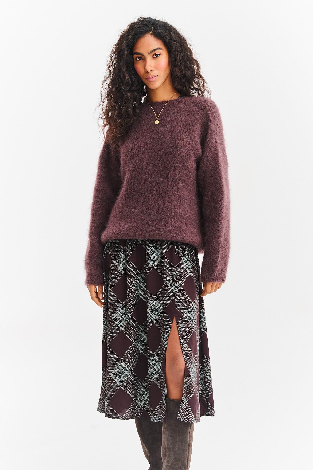 Sweter moherowy Brown Mirage
