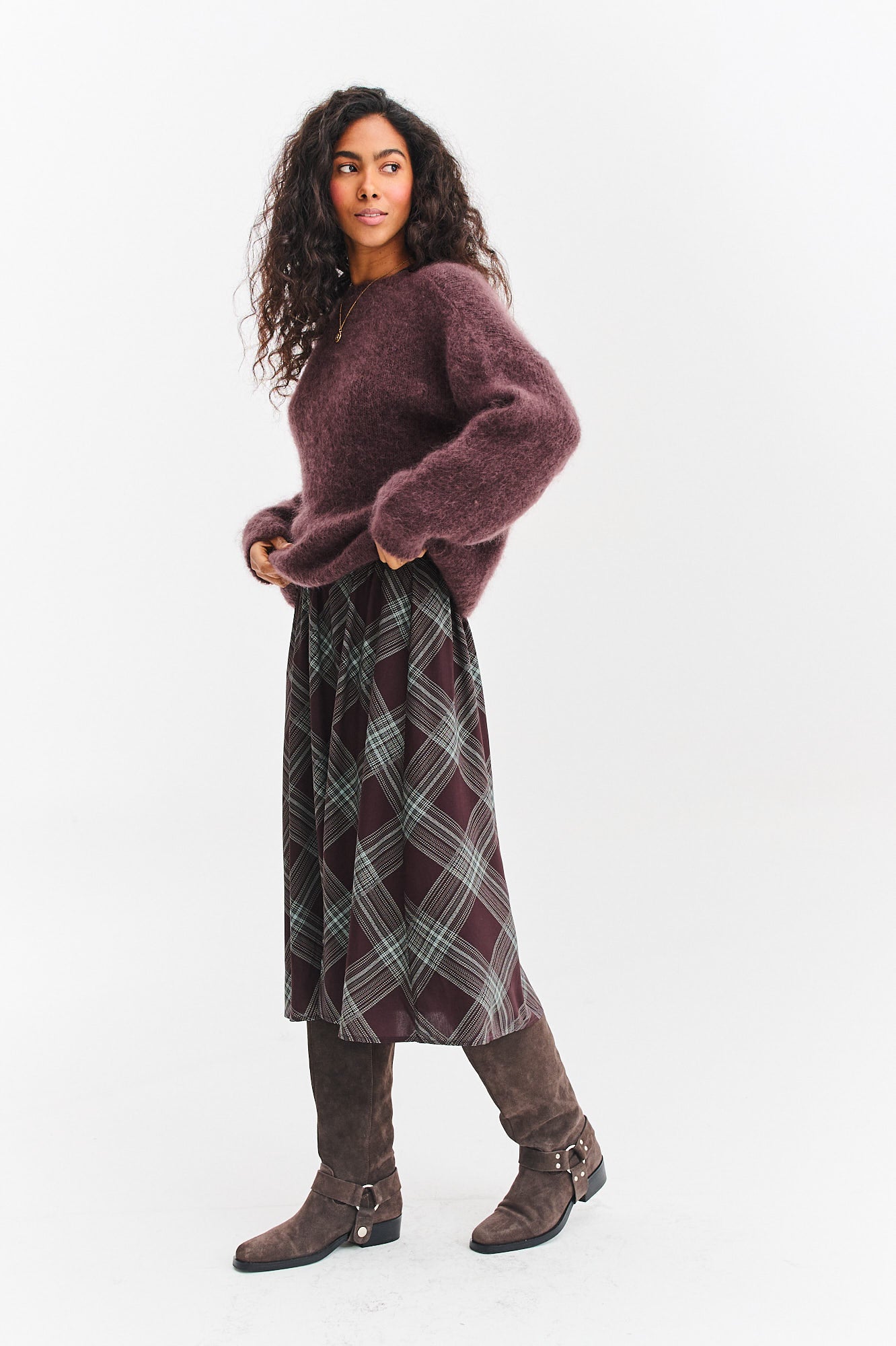 Sweter moherowy Brown Mirage