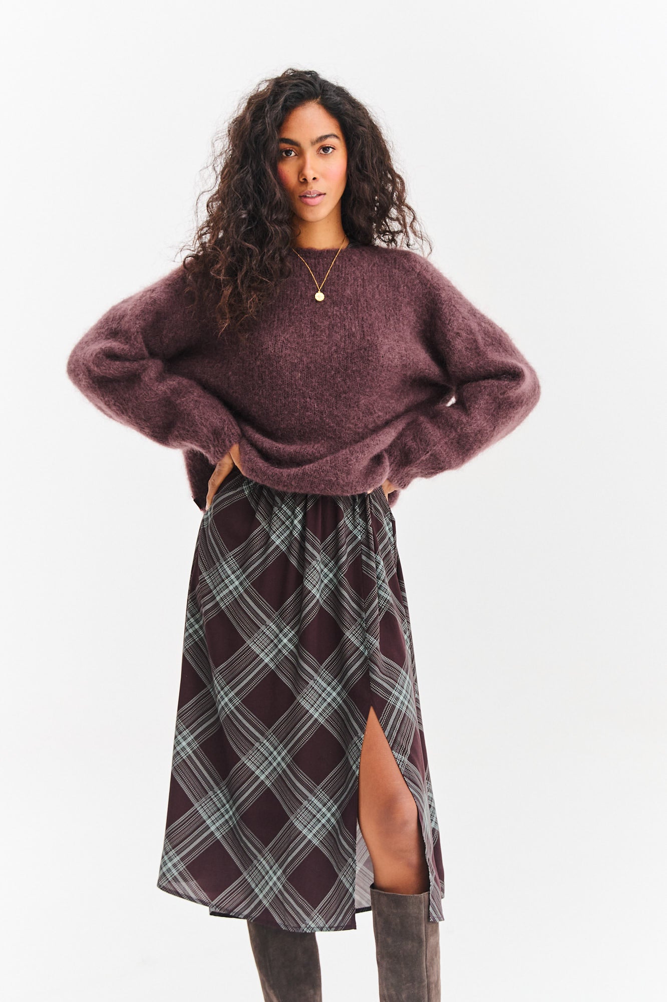 Sweter moherowy Brown Mirage
