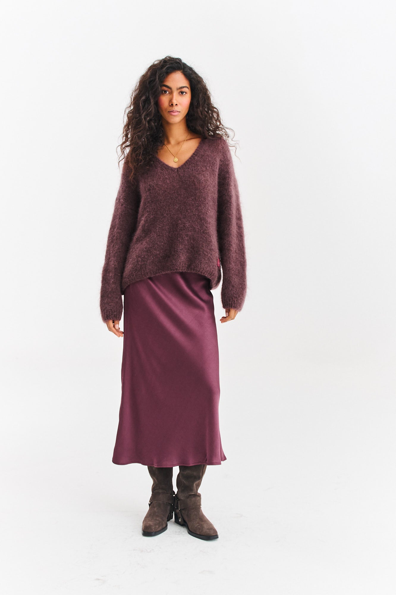 Sweter moherowy Brown Mirage