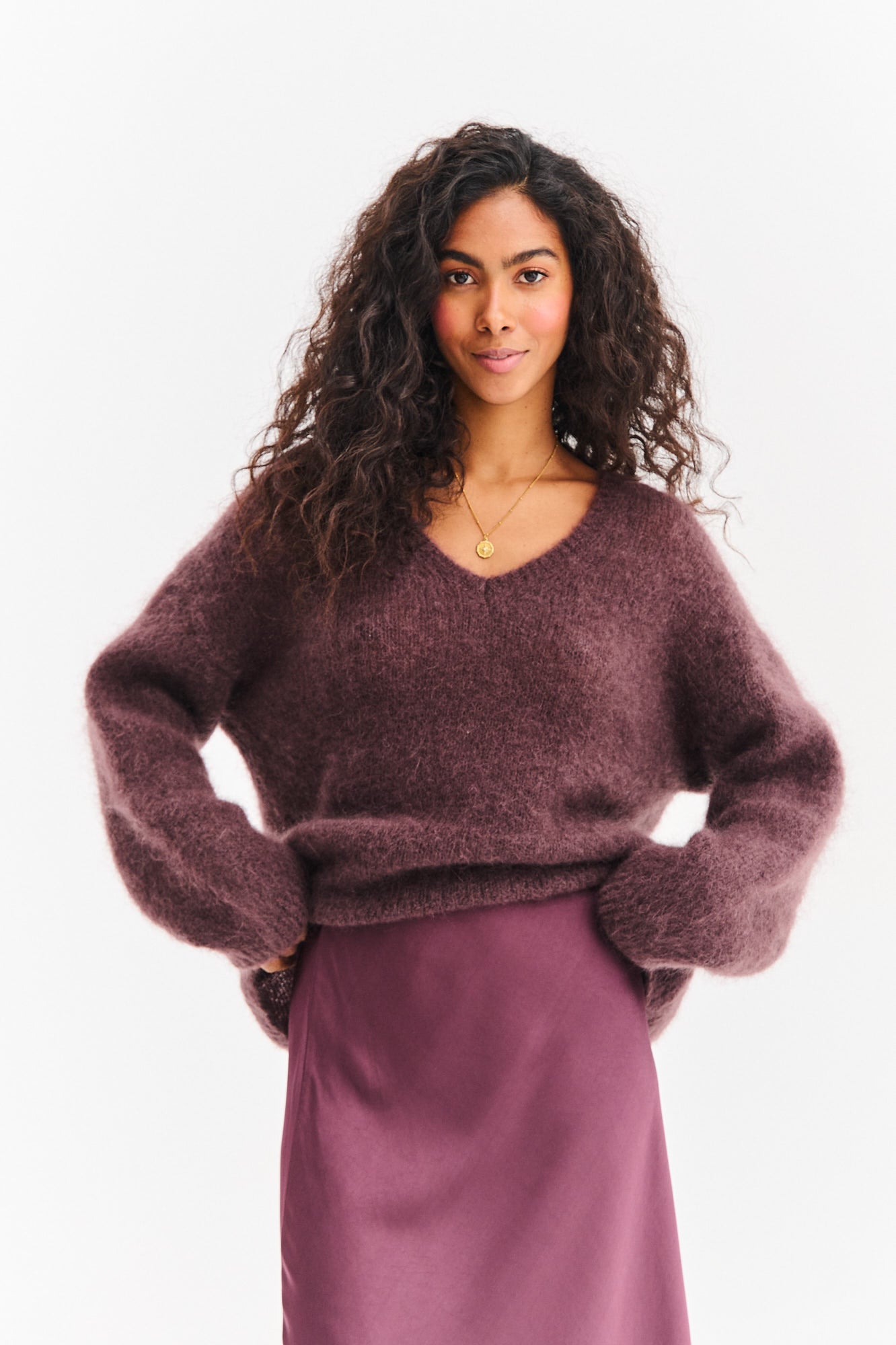 Sweter moherowy Brown Mirage