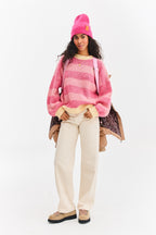 Sweter z wełną Strawberry Cream