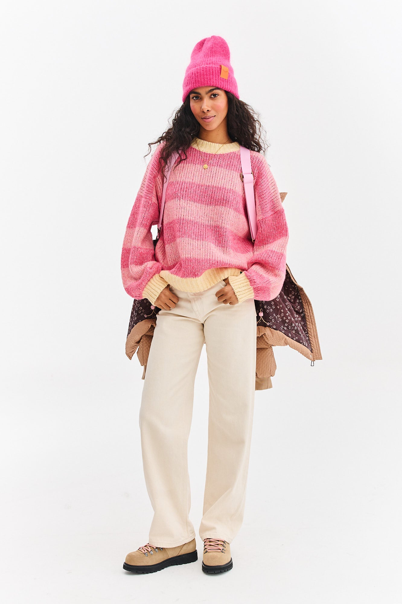 Sweter z wełną Strawberry Cream