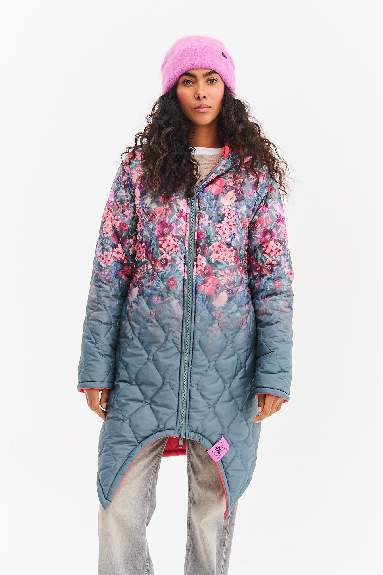 Dwustronna kurtka zimowa Iceberg Floral Sweet