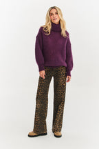 Sweter moherowy z golfem Nocturne