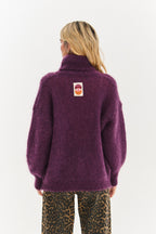 Sweter moherowy z golfem Nocturne