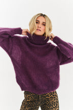 Sweter moherowy z golfem Nocturne