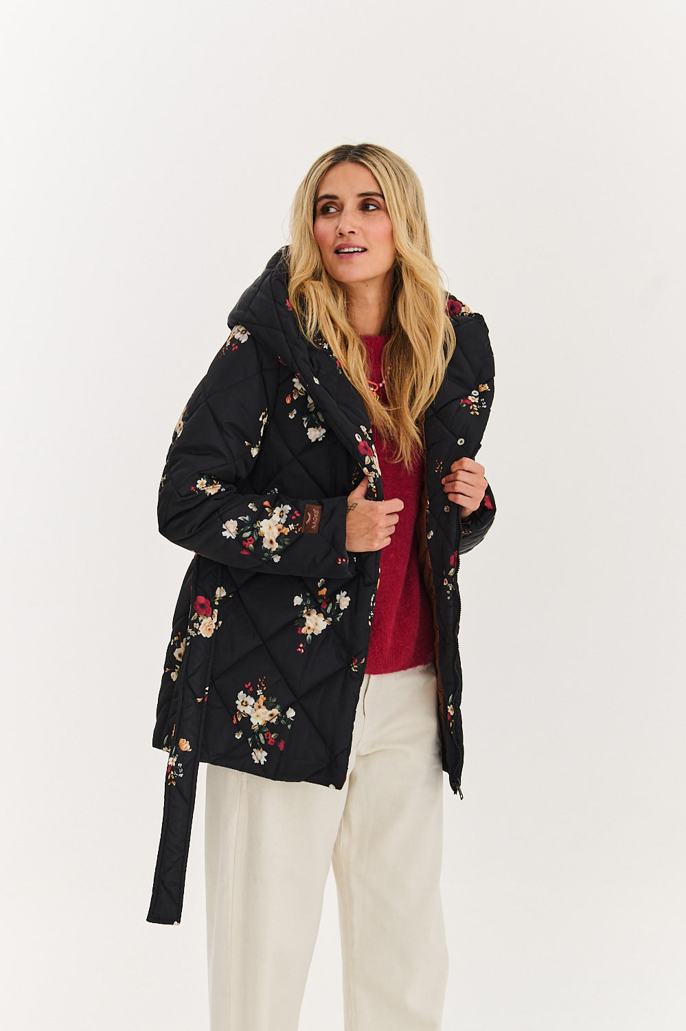 Kurtka pikowana Anabelle Midnight Flora