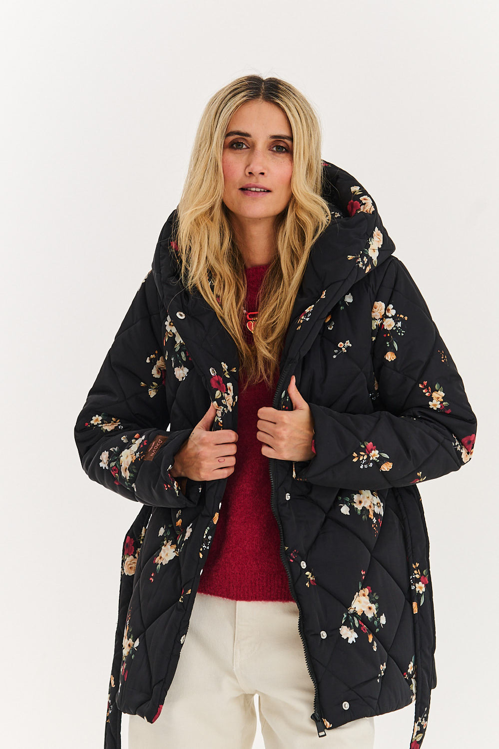 Kurtka pikowana Anabelle Midnight Flora