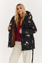 Kurtka pikowana Anabelle Midnight Flora