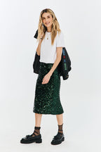 Spódnica cekinowa Emerald Glam