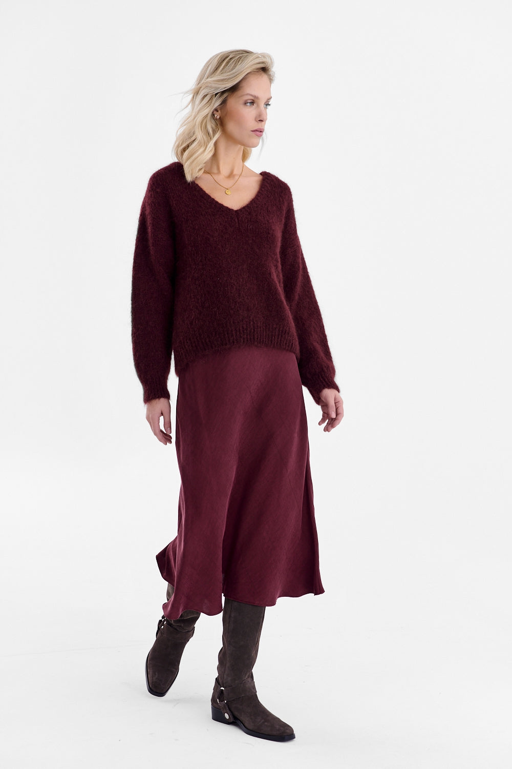 Spódnica midi Mulberry Delight