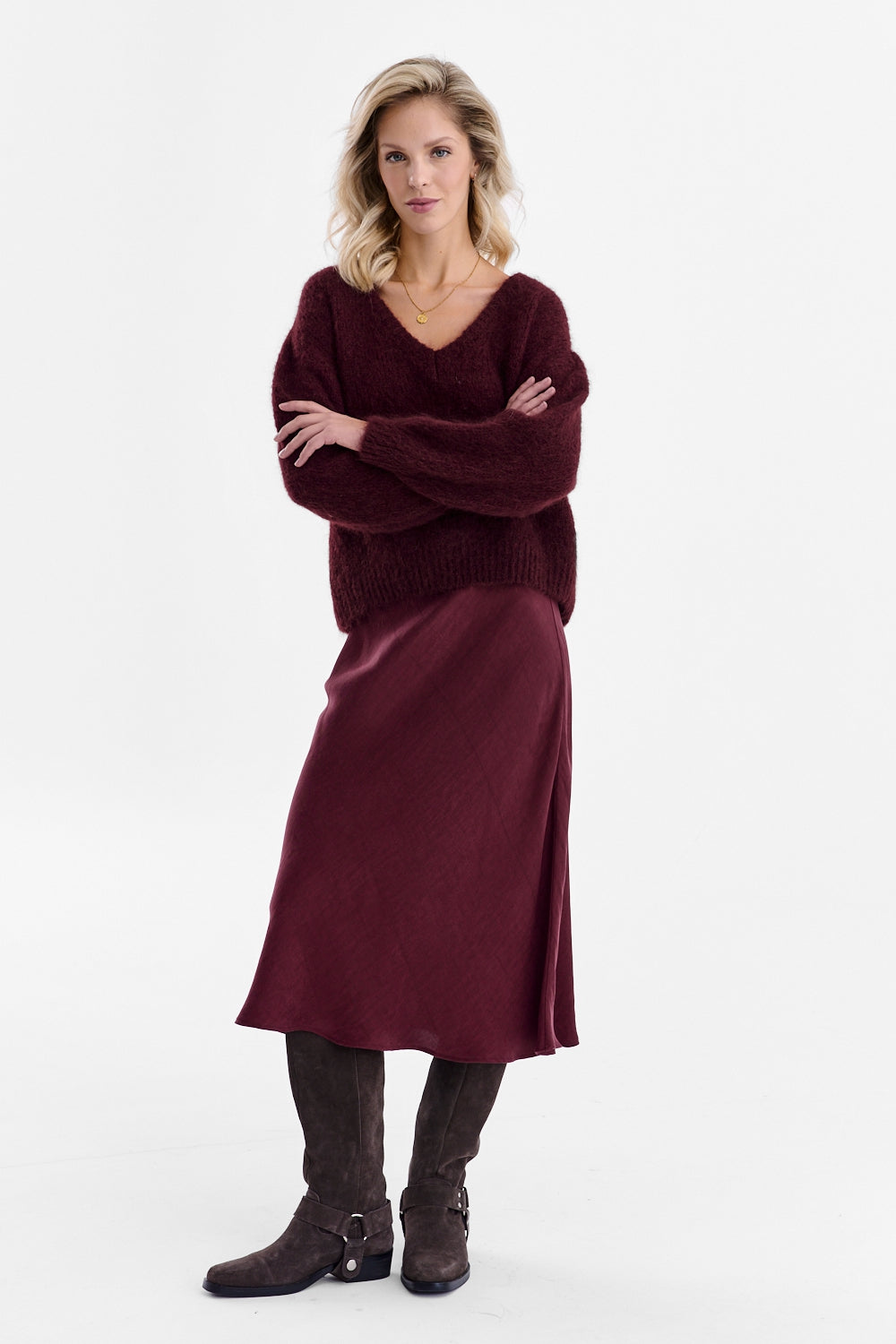 Spódnica midi Mulberry Delight
