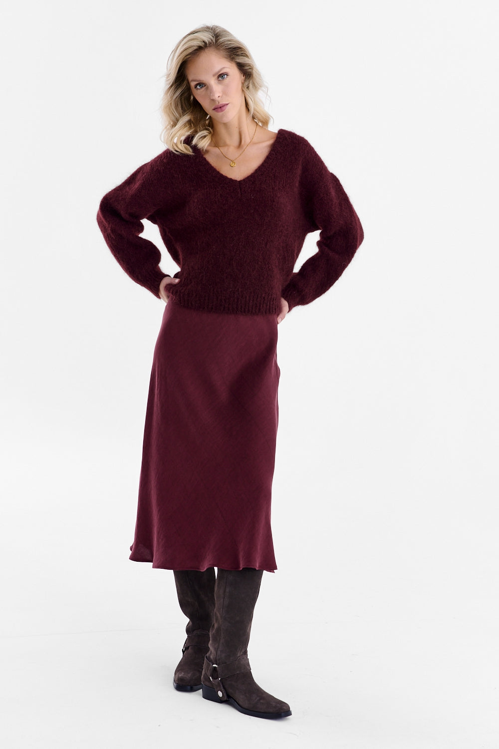 Spódnica midi Mulberry Delight