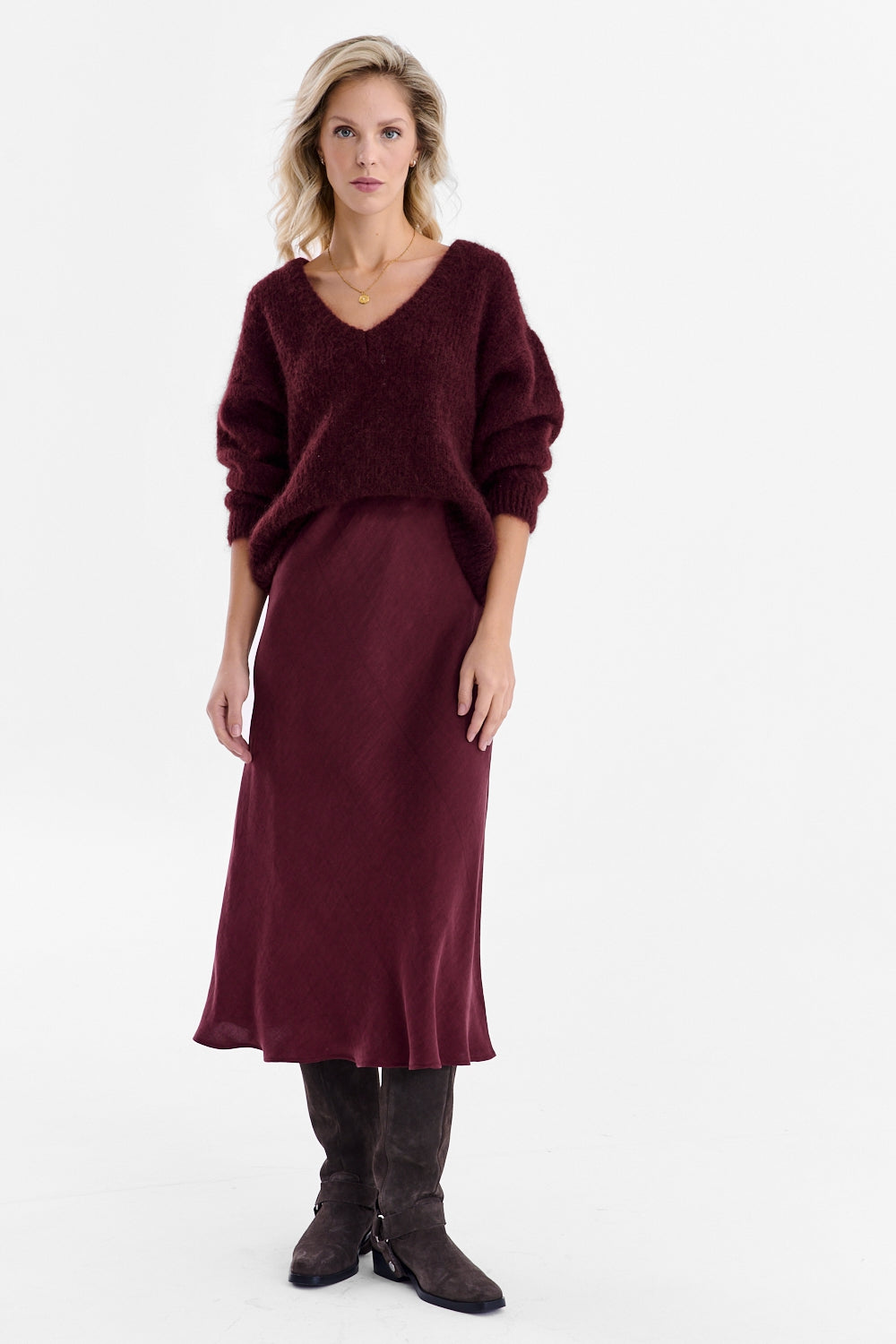 Spódnica midi Mulberry Delight