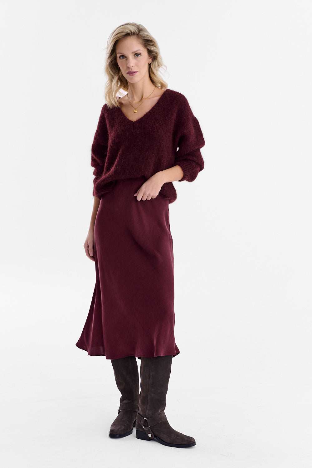 Spódnica midi Mulberry Delight