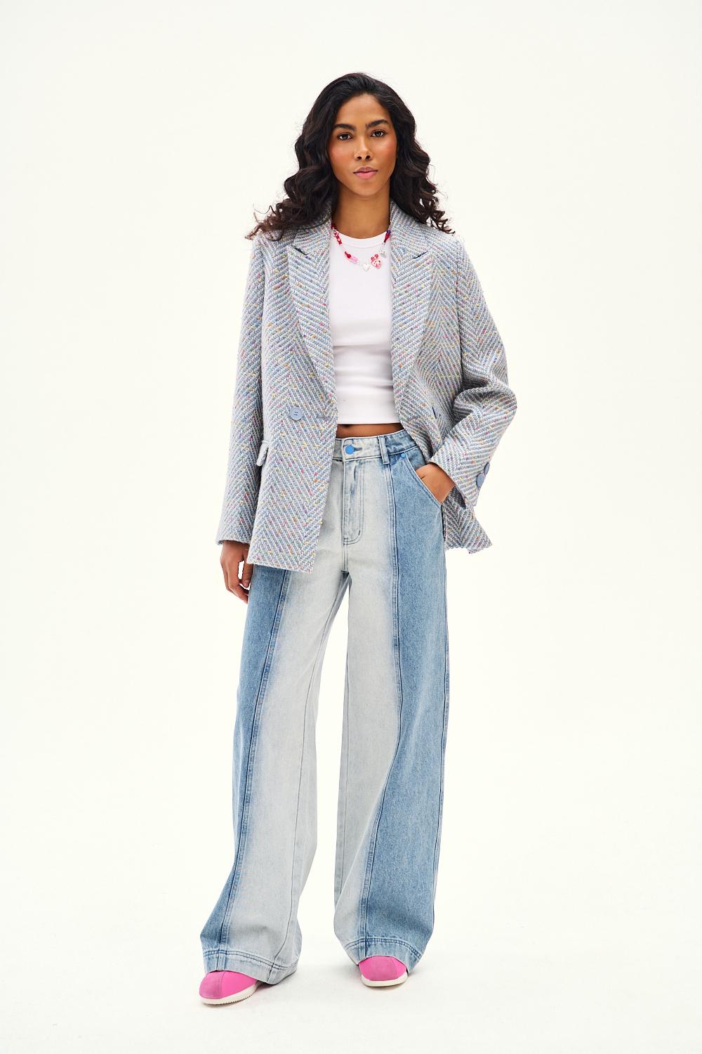 Szerokie spodnie jeansowe Secret Shine