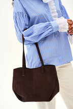 Torebka skórzana typu shopper Chocolate Glow