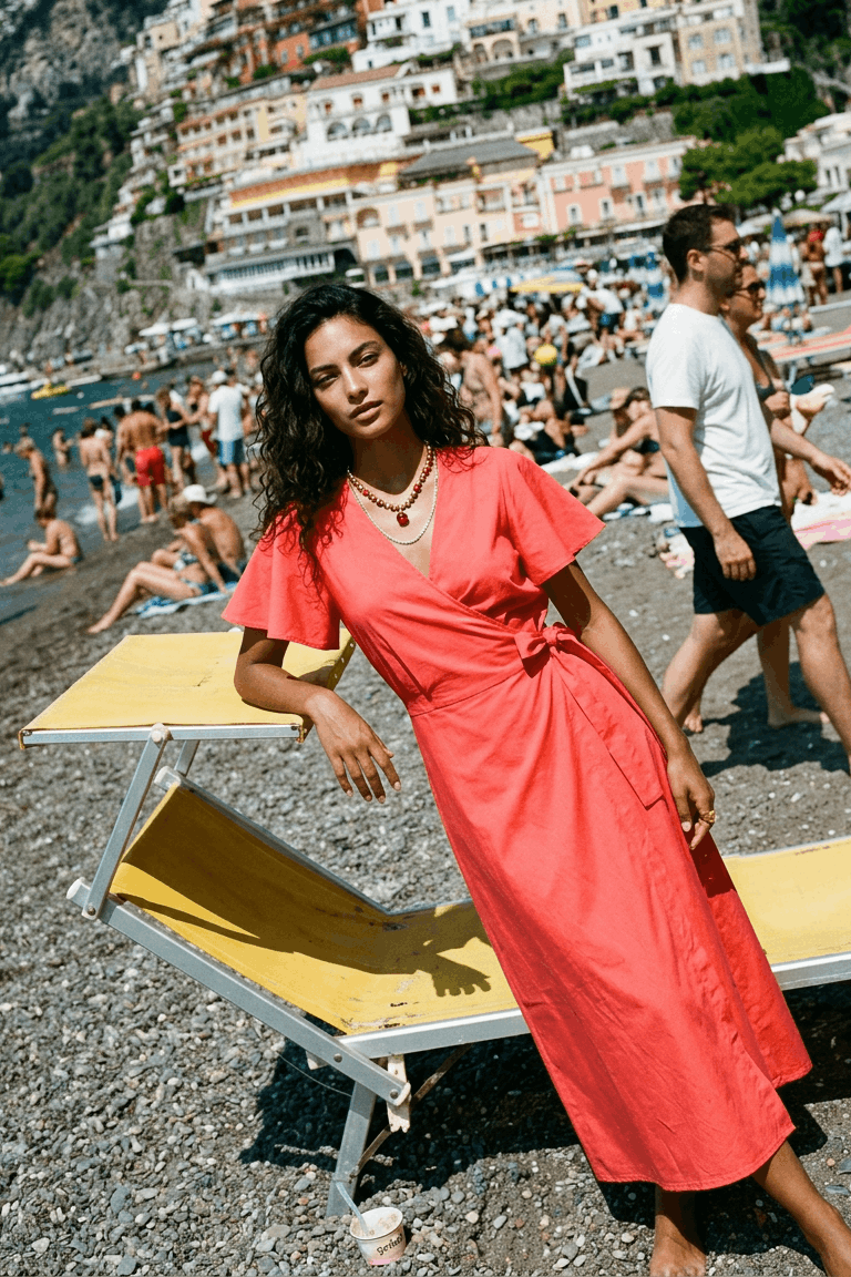 Sukienka midi Rosso Riviera