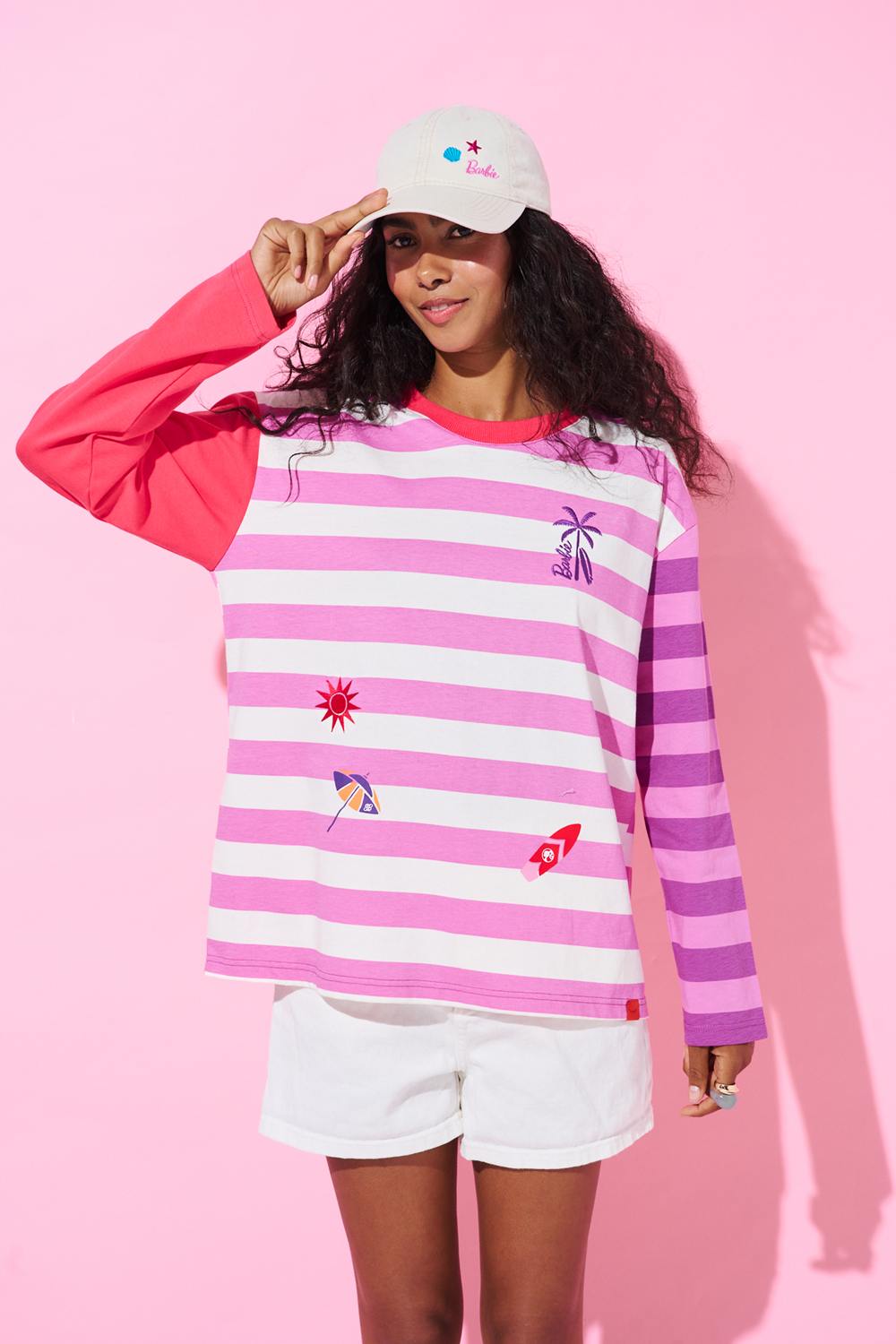 Pasiasty longsleeve — look Barbie Coastal Life