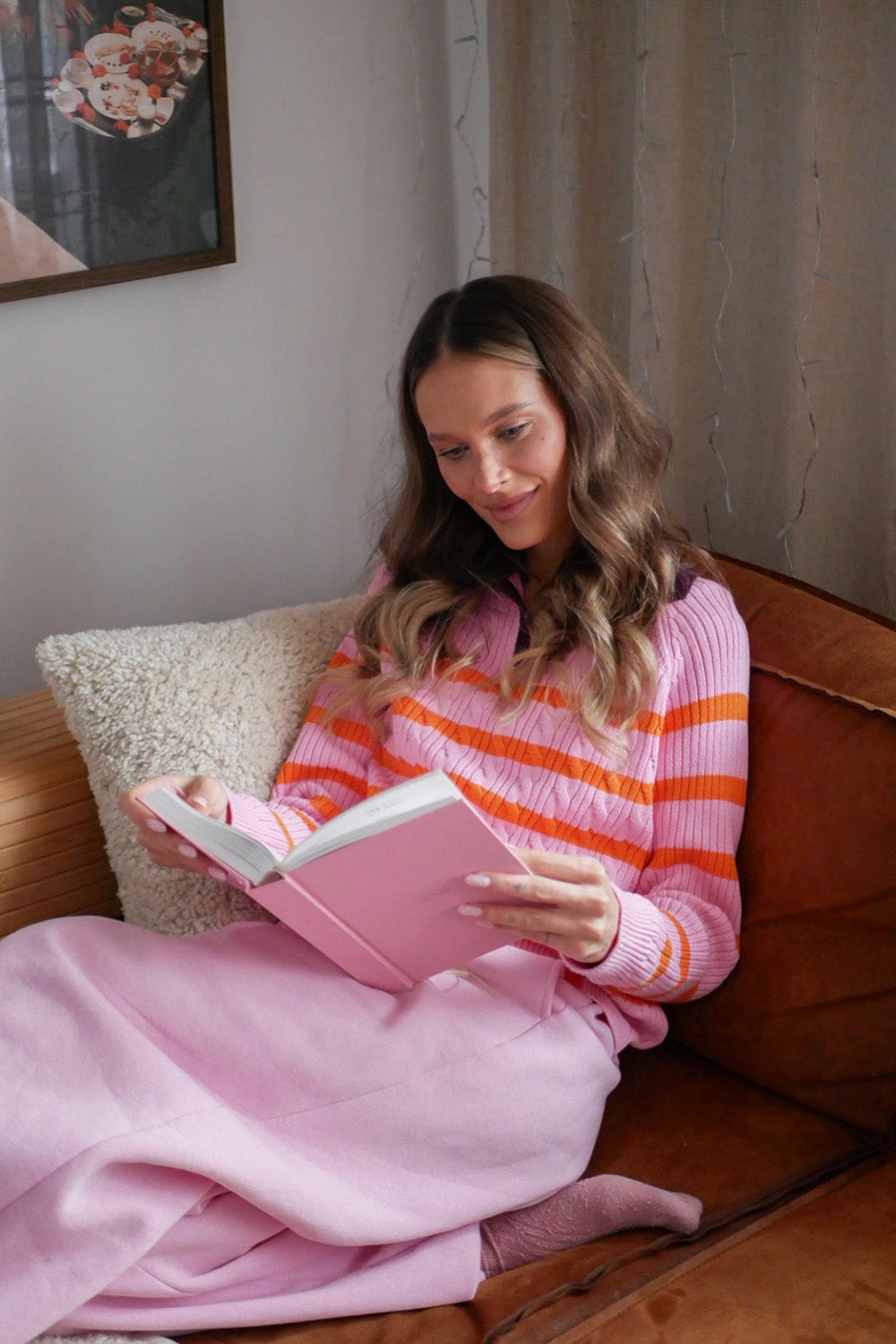 Sweter polo Pink Cloud