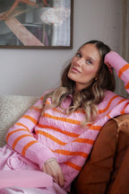Sweter polo Pink Cloud