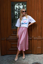 Spódnica midi Thunder Pink