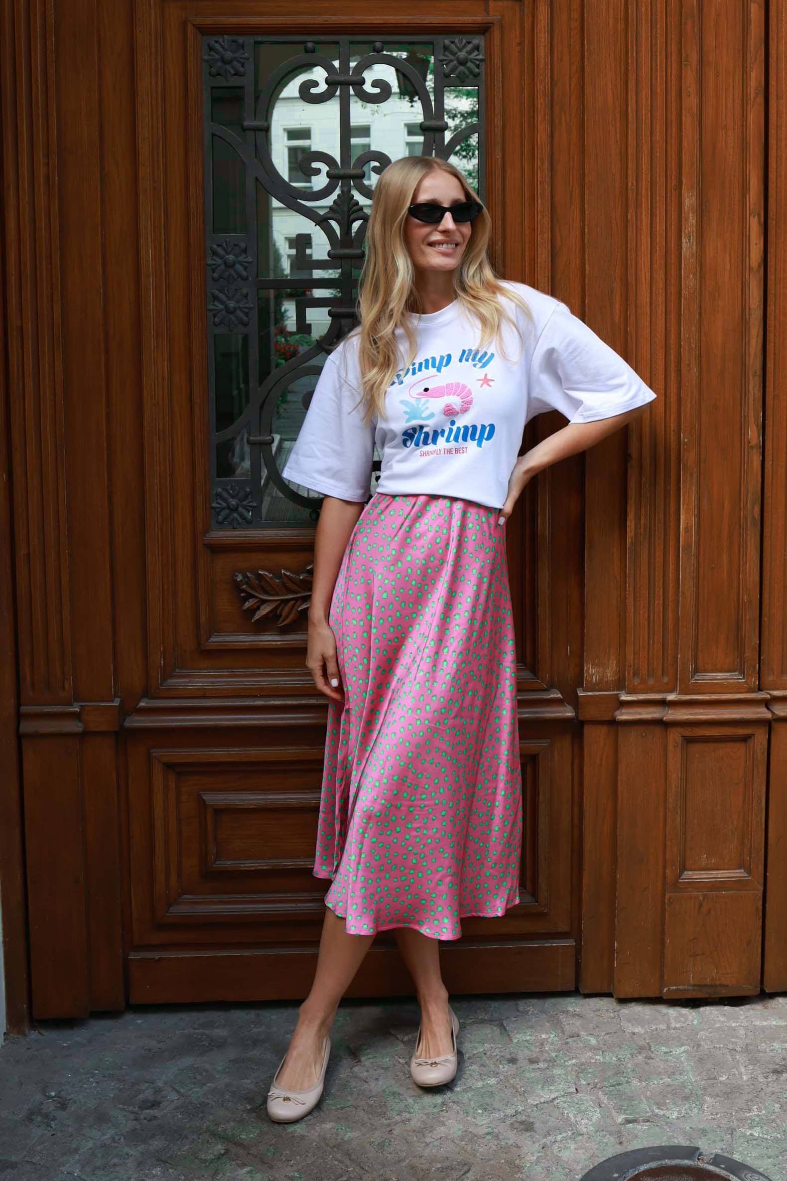 Spódnica midi Thunder Pink