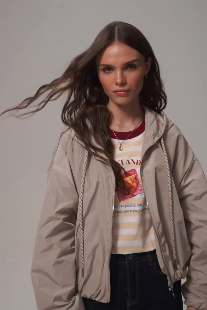 Krótka parka z kapturem Desert Flower