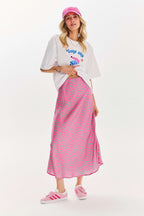 Spódnica midi Thunder Pink