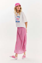Spódnica midi Thunder Pink