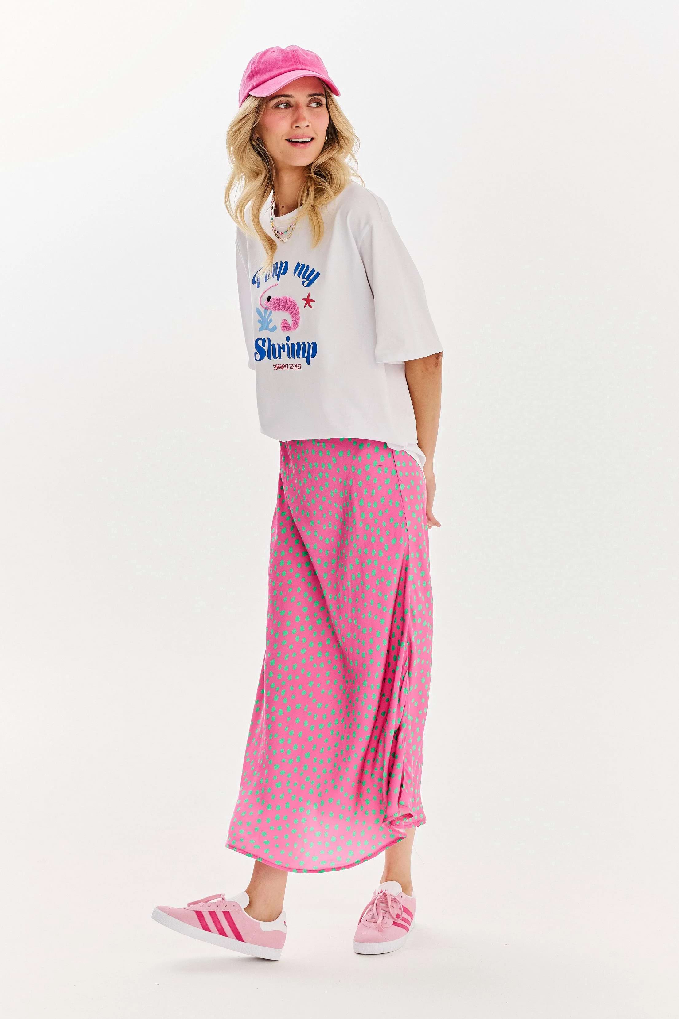 Spódnica midi Thunder Pink