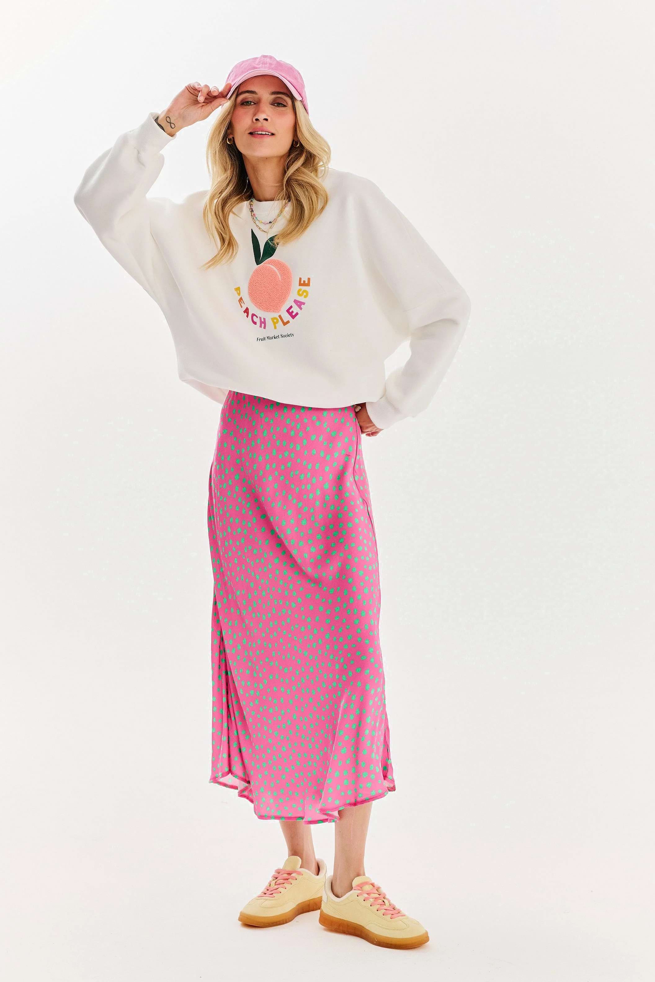 Spódnica midi Thunder Pink
