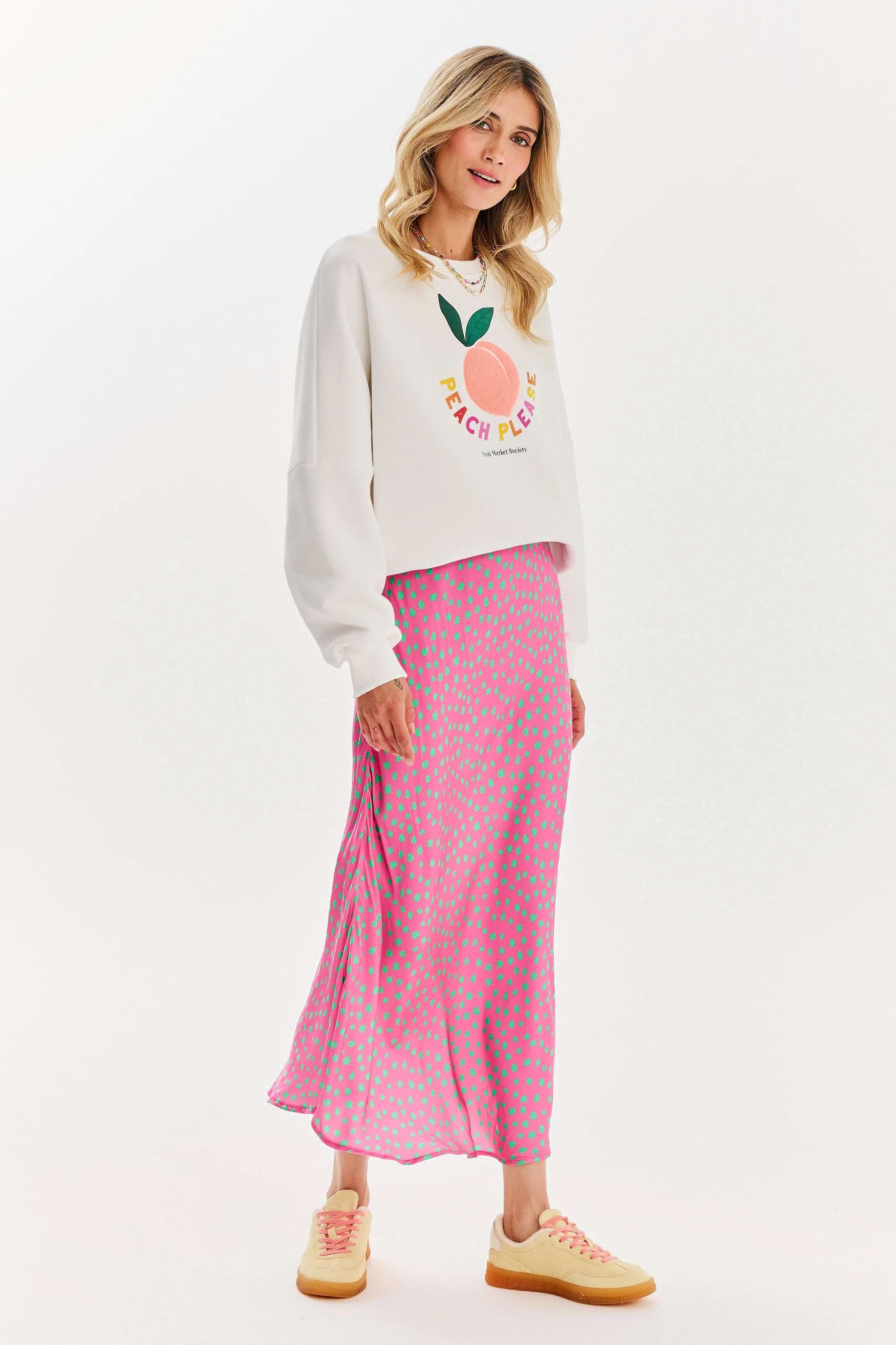 Spódnica midi Thunder Pink